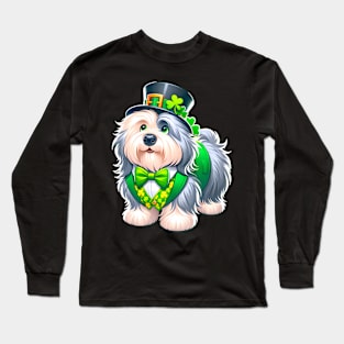 St Patricks Day English Sheepdog  Men Women Kids Long Sleeve T-Shirt